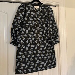 Tuckernuck Black and Blue Floral Mini Dress